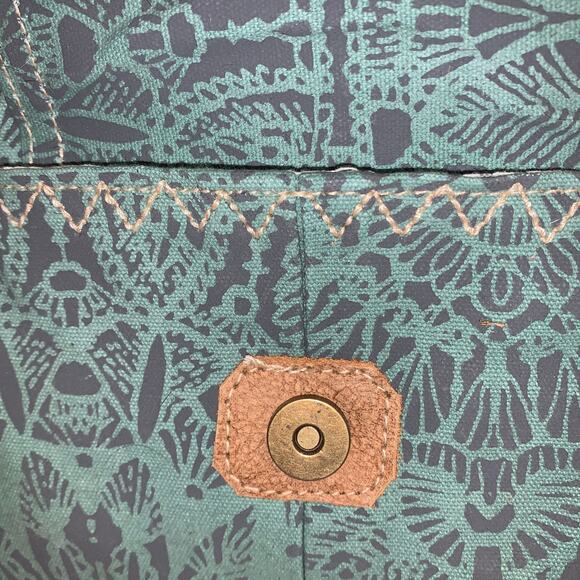 NWT Myra Bag Puerile Upcycled Canvas & Cowhide Leather Tote S-1454 - Picture 4 of 7